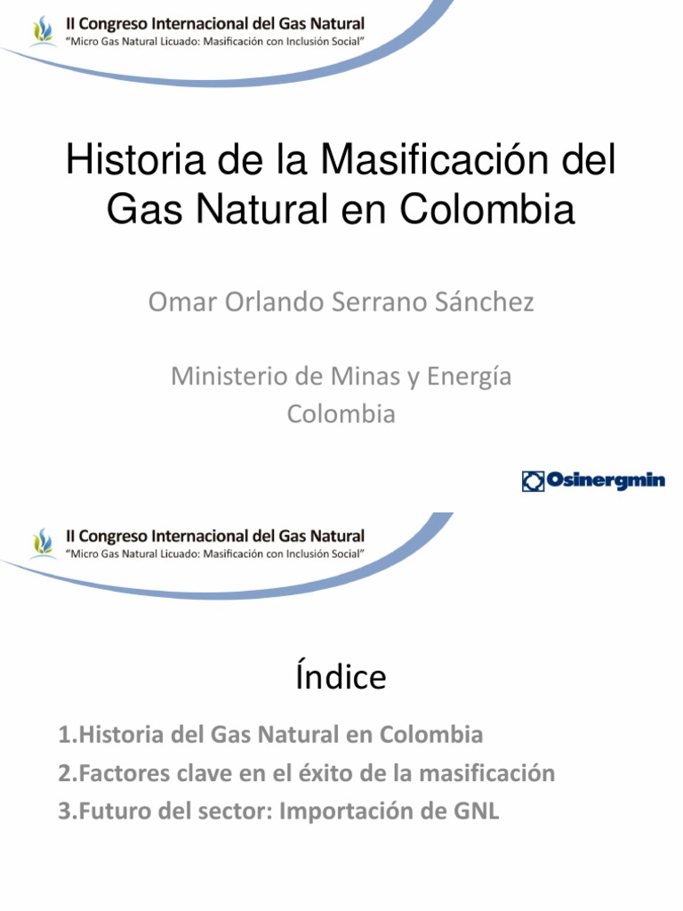 Evolución del Gas Natural en Colombia | PDF | Gas natural licuado ...
