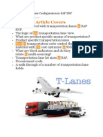 Transportation Lane Configuration in SAP SNP