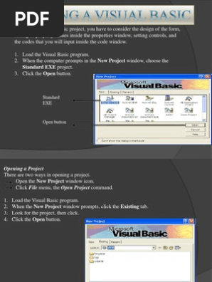 Building A Visual Basic Pdf Double Click Button Computing