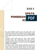 Bab 5 - UPAYA PEMBERANTASAN KORUPSI