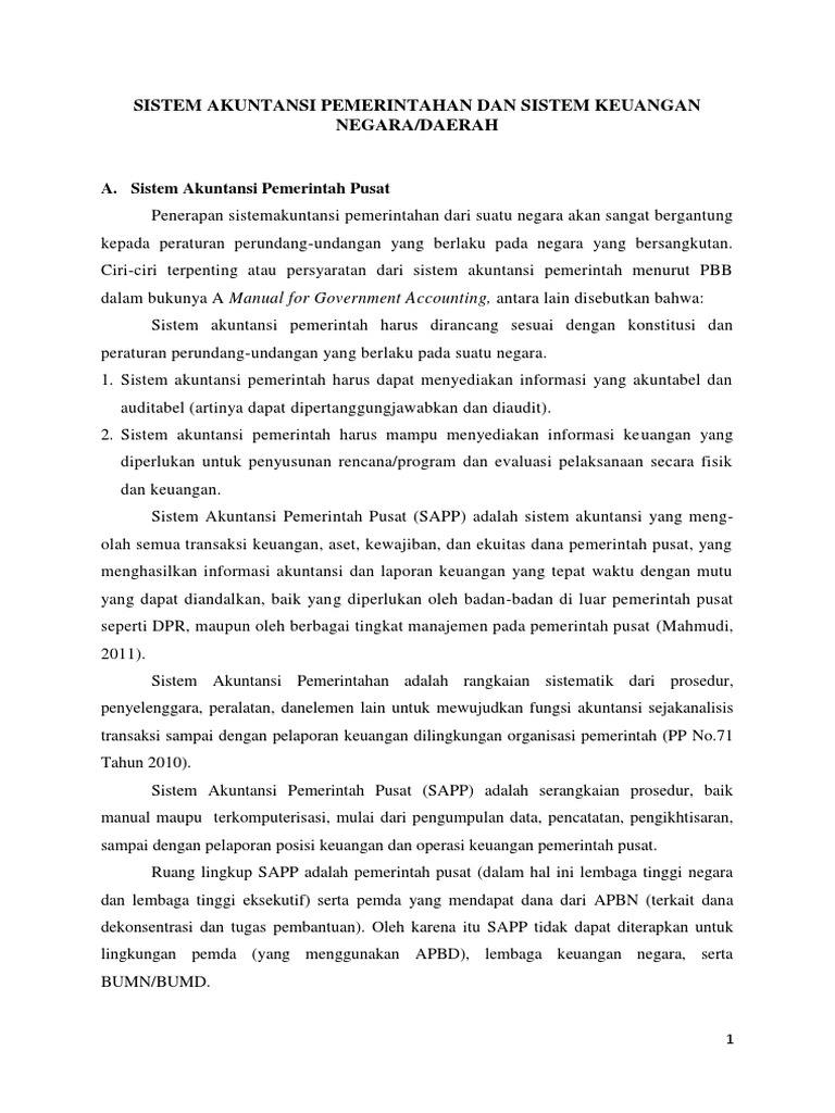 Sistem Akuntansi Pemerintah Pusat Dan Daerah Revisi 2