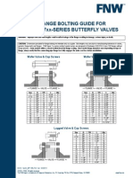 Flange Bolting Guide For Figure 7Xx-Series Butterfly Valves: Wafer Valve & Cap Screws Wafer Valve & Stud Bolts