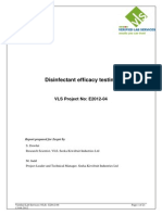 Disinfectant Efficacy Trial Apr 2012