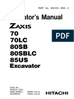 Hitachi ZX85US Operator´s manual