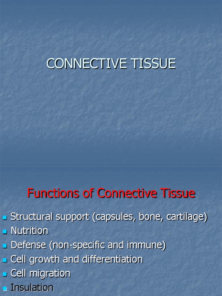 Functions and Types of Connective Tissue | PDF | Extracellular Matrix ...