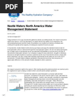 Nestlé Waters North America Water Management Statement