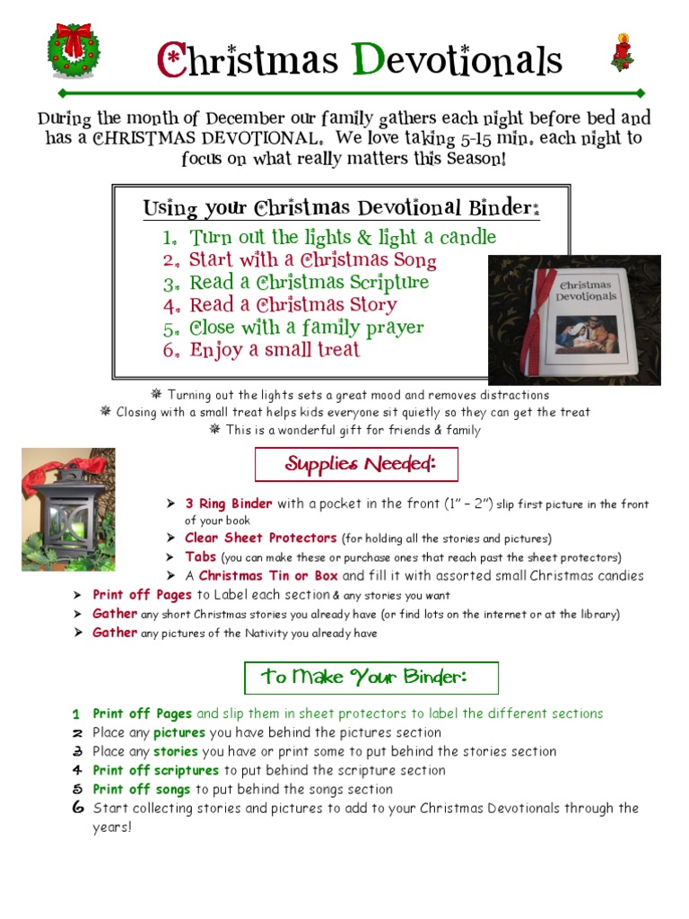 Christmas Devotionals Original Set Up Pictures PDF Jesus Christmas