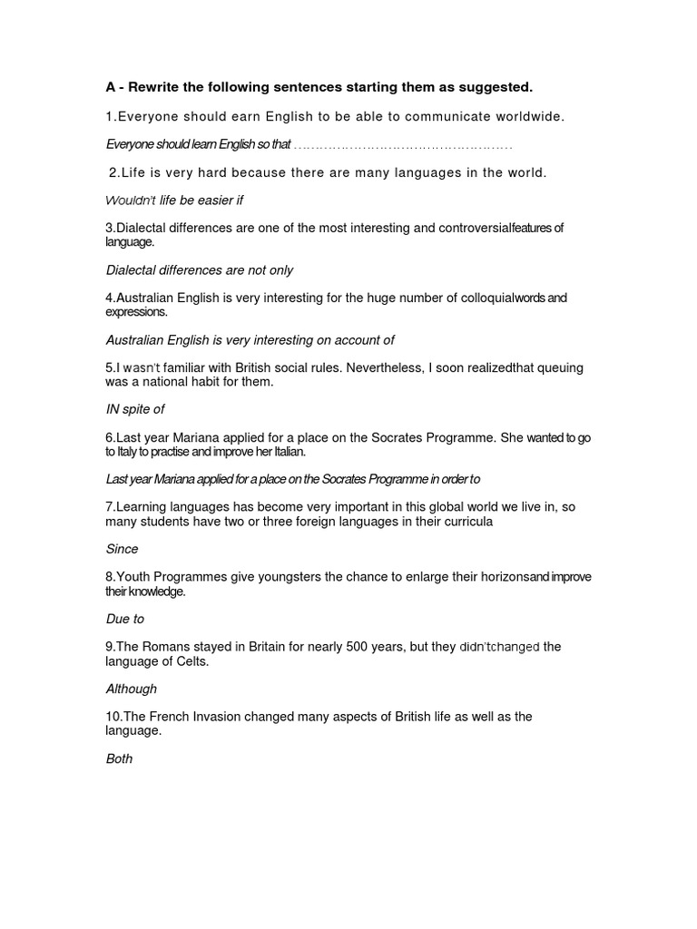 Connectors Rephrasing PDF