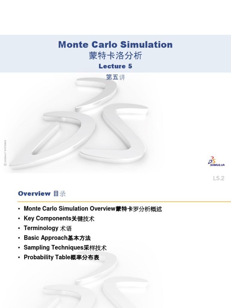 Monte Carlo Simulation Overview Guide | PDF | Skewness | Monte Carlo Method