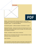 Diffision and Osmosis