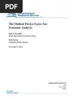 The Medical Device Excise Tax: Economic Analysis