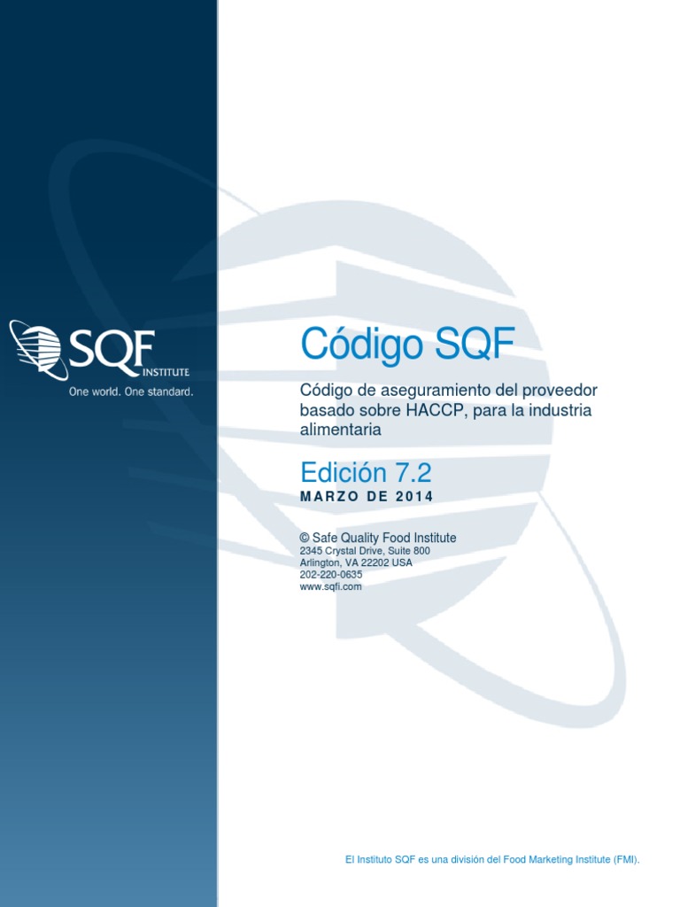 SQF Code Ed 7.2 Spanish | PDF | Análisis de Riesgo y Puntos Críticos de ...