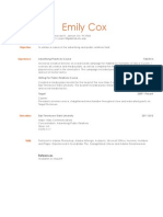 Emily Cox: Objective