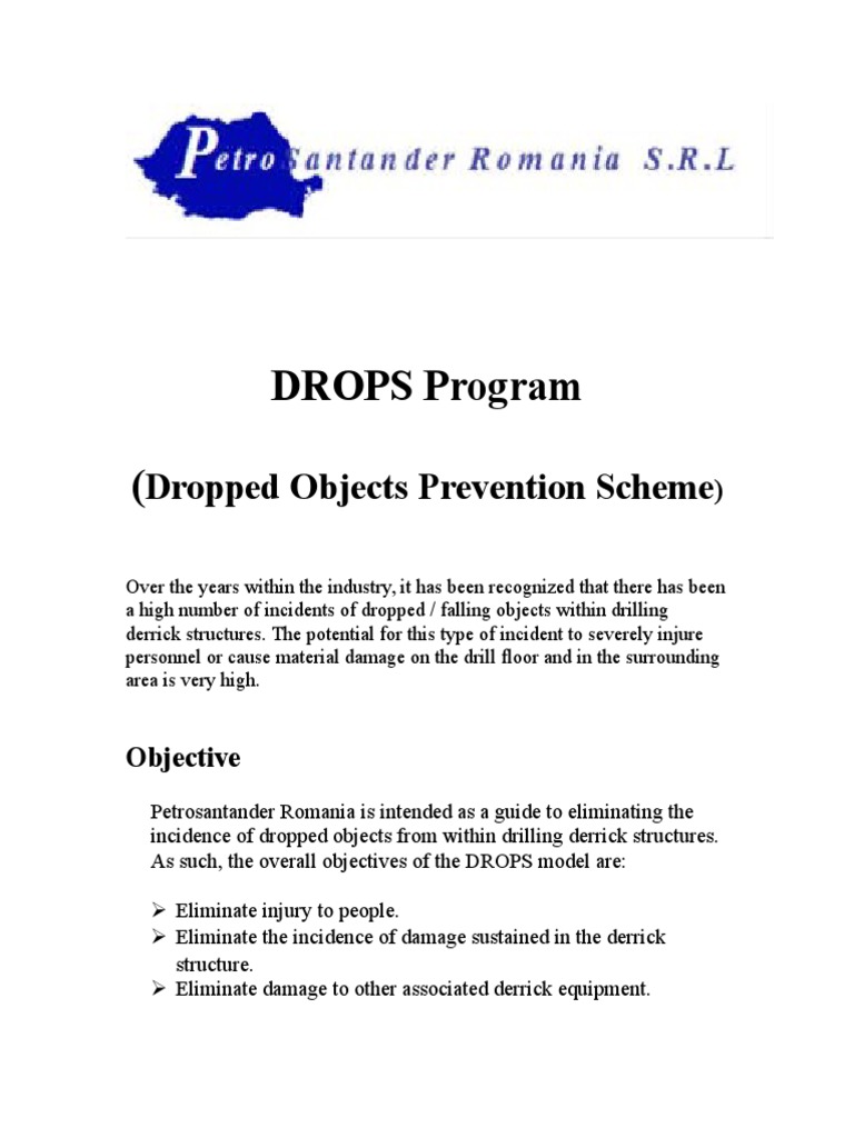 Petrosantander Romania DROPS Program | PDF | Drilling Rig | Business