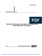 Tata Cara Perhitungan Harga Satuan Pekerjaan Atap Untuk Bangunan Dan Gedung