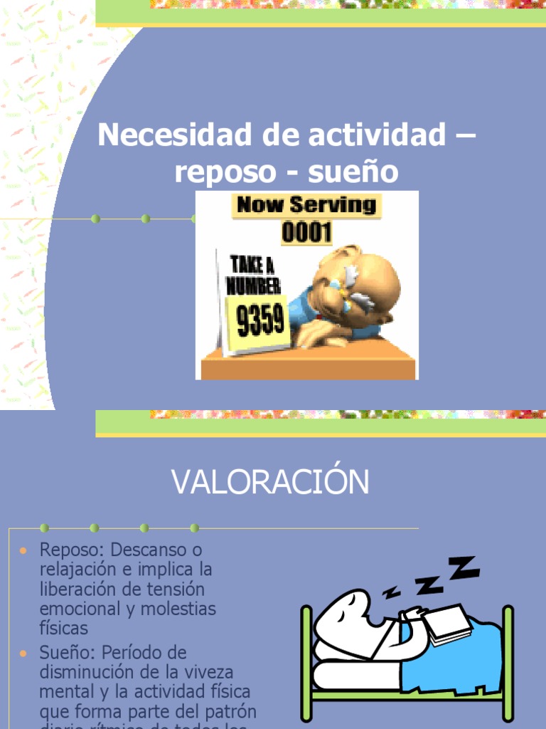 Actividad - Reposo y Sueno | PDF | Dormir | Piel