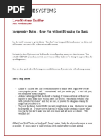 Download Love Systems Insider Inexpensive Dates by Love Systems SN24576901 doc pdf