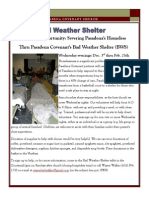 Ministry Opportunity: Severing Pasadena's Homeless Thru Pasadena Covenant's Bad Weather Shelter (BWS)