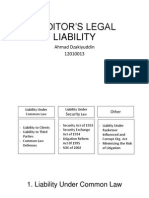 Auditor’s Legal Liability