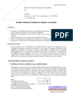 Informe Laboratorio Perdidas de Energia en Tuberias y Accesorios