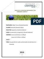 Monografía Técnicas de Descontaminación de Suelos Petróleo.