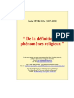 Durkheim, Émile - de La Définition Des Phénomènes Religieux (1897-98)