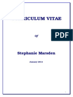 Curriculum Vitae: Stephanie Marsden