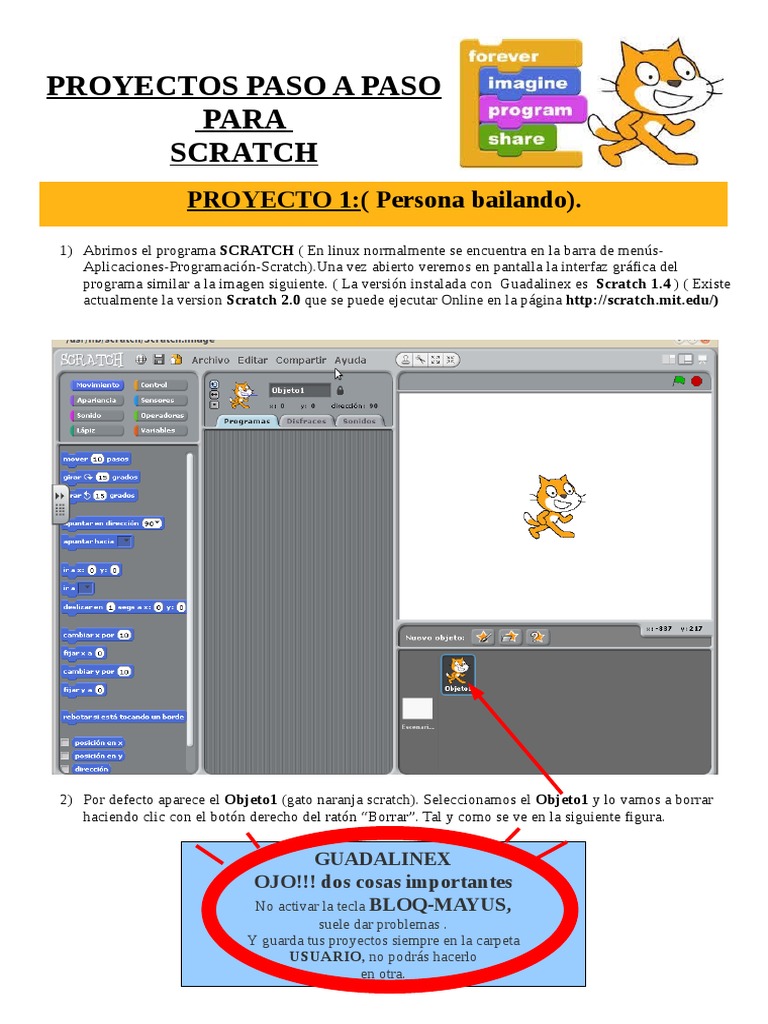 scratch tutorial.pdf | Scratch (lenguaje de programación) | Archivo de ...