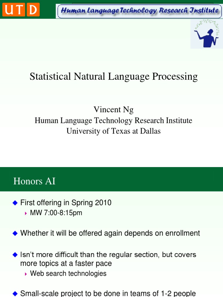 Statistical NLP | Download Free PDF | Artificial Intelligence
