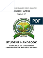 RTRMFCN Student Handbook Rules