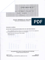  Malaysian University English Test MUET Paper 3 End Year 2010