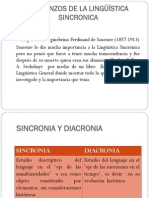 Comienzos de La Lingüística Sincronica