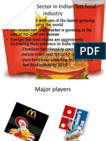 Organized Sector in Indian Fast Food Industry