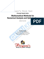 Mathematical Methods For Numerical Analysis and Optimization