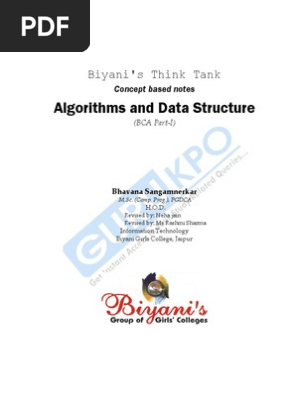 Algorithms and Data Structure