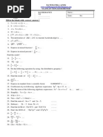 Soal Uts Matematika SMP Kelas 7 Semester 1 PDF