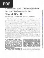 Shils Janowitz - Cohesion and Disintegration in the Wehrmacht
