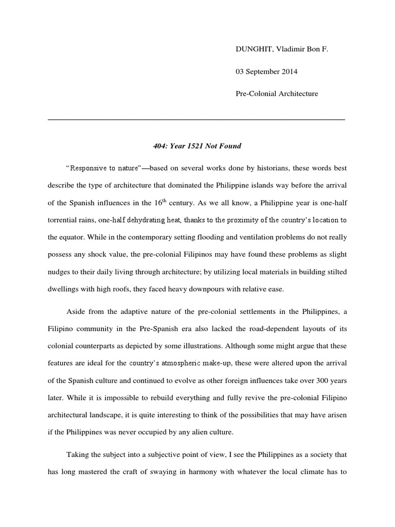 Colonial architecture essay image