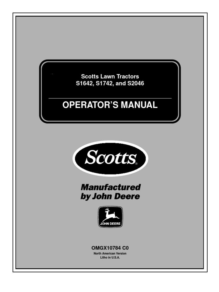 Scott 1642 Lawn Tractor Owner and Service Manual | Tractor | Automatic
