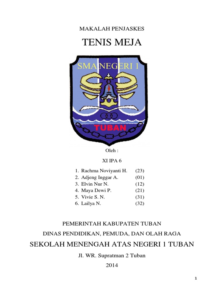 Makalah tenis Meja