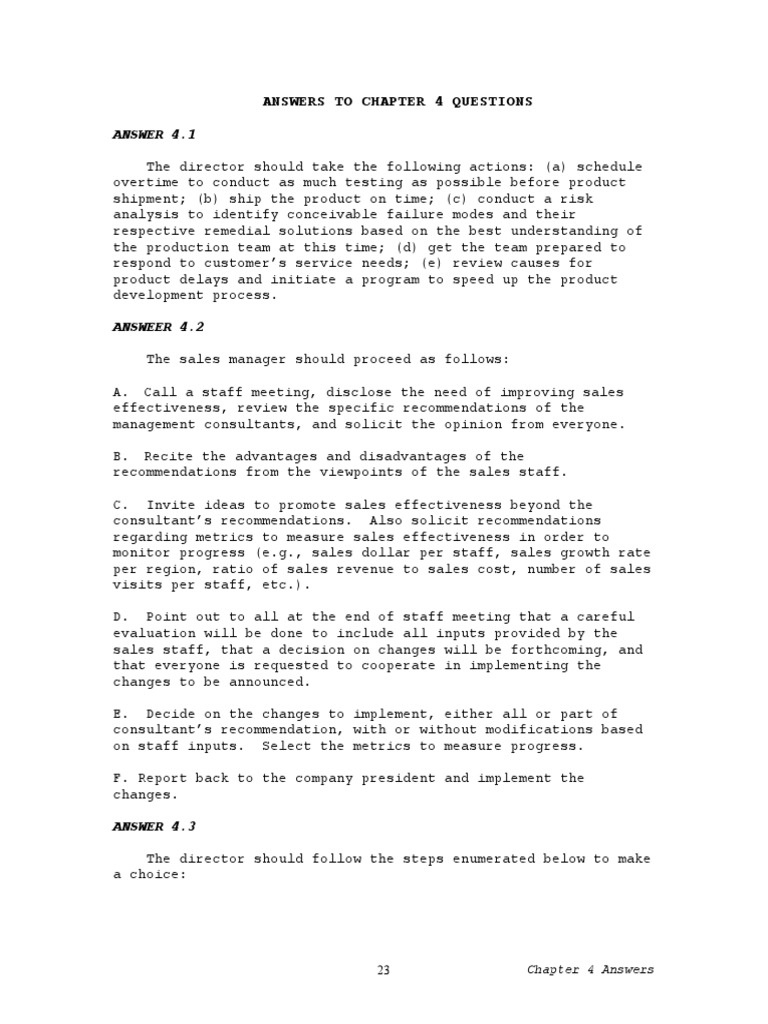 Chapter 4 Management Strategies Explained | PDF | Employment ...