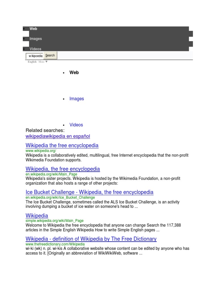 Wikipedia Search Overview | PDF