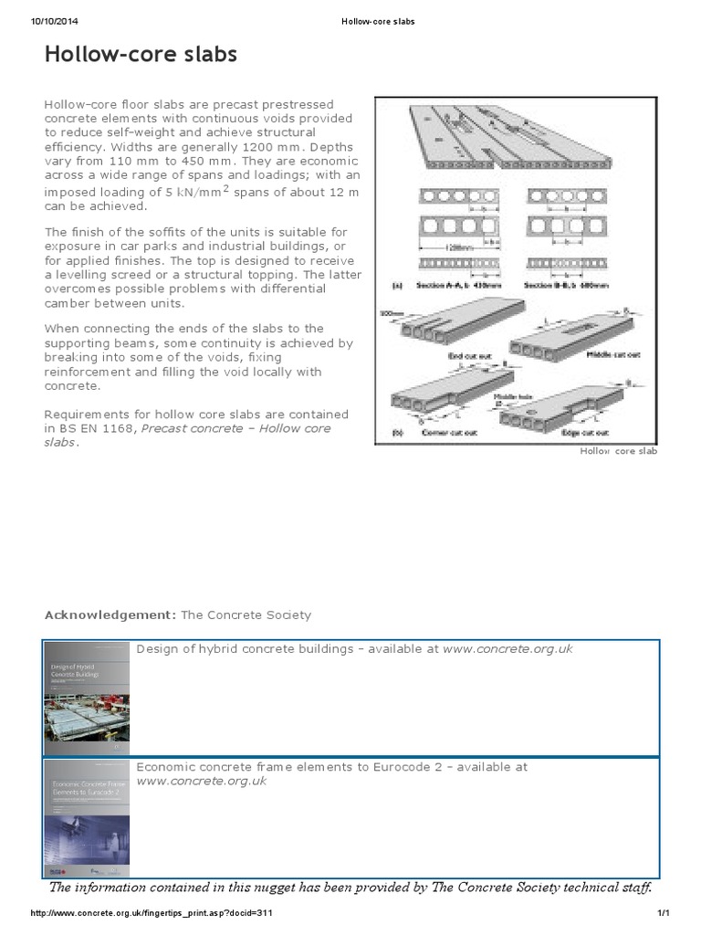 Hollow-Core Slabs Overview and Design | PDF | Technology & Engineering