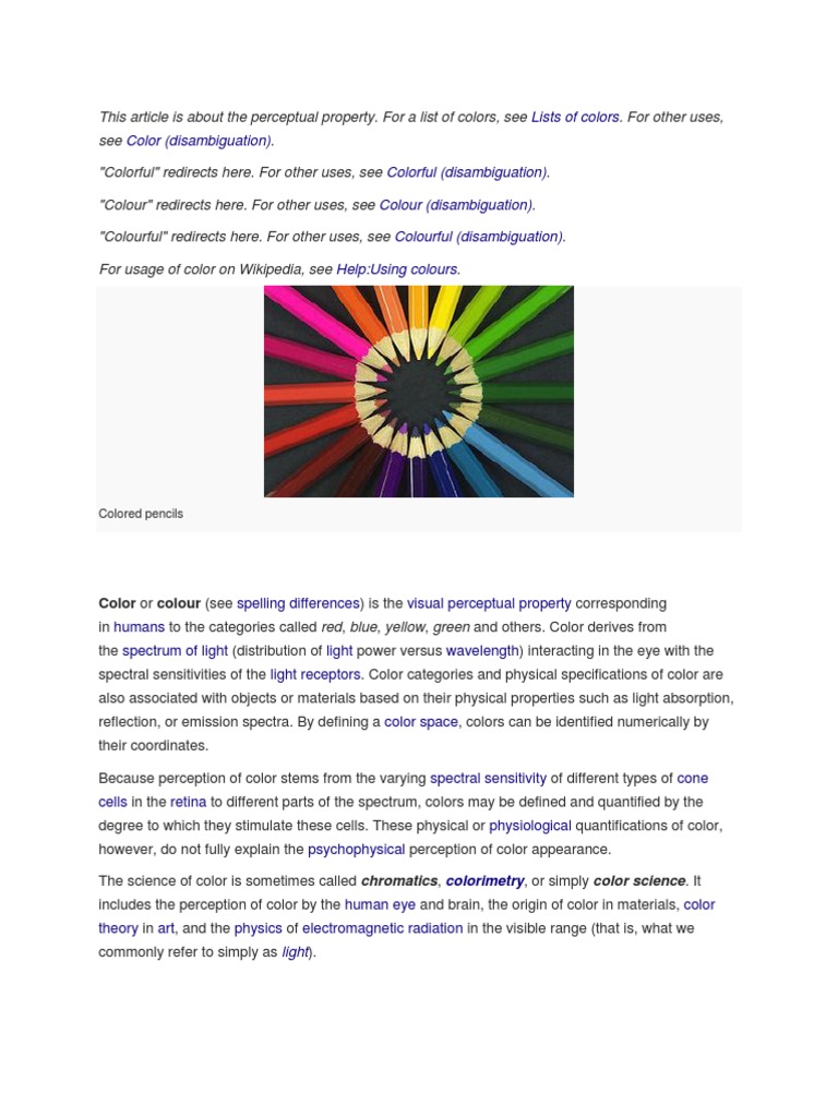 Understanding Color Perception and Science | PDF | Social Science ...