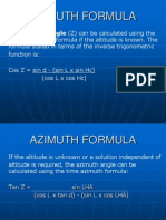 Azimuth Formula