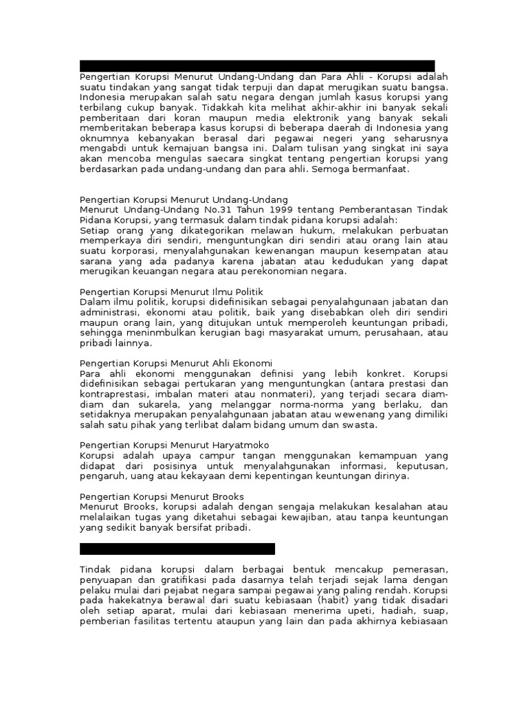 Korupsi