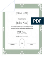 High School Diploma Certificate PDF