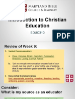 Educ310 - Intro To Christian Education 10