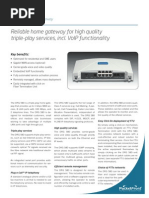 PacketFront DRG 580 Datasheet