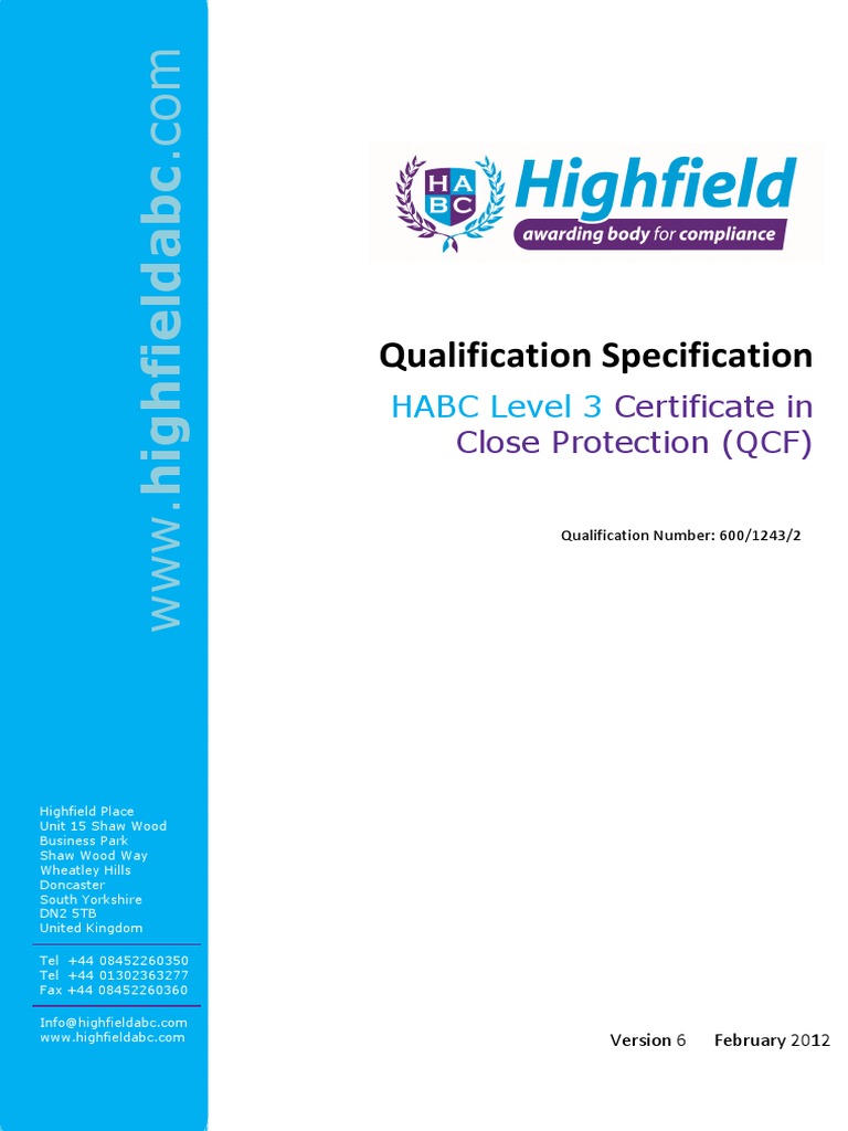 Level 3 Certificate in Close Protection PDF Bodyguard Risk Management